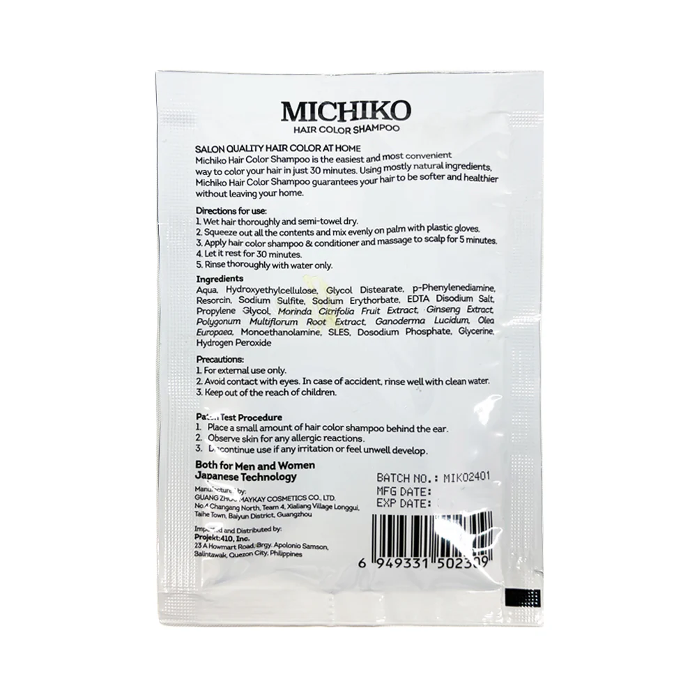 Michiko Hair Color Shampoo 30ml - Image 2