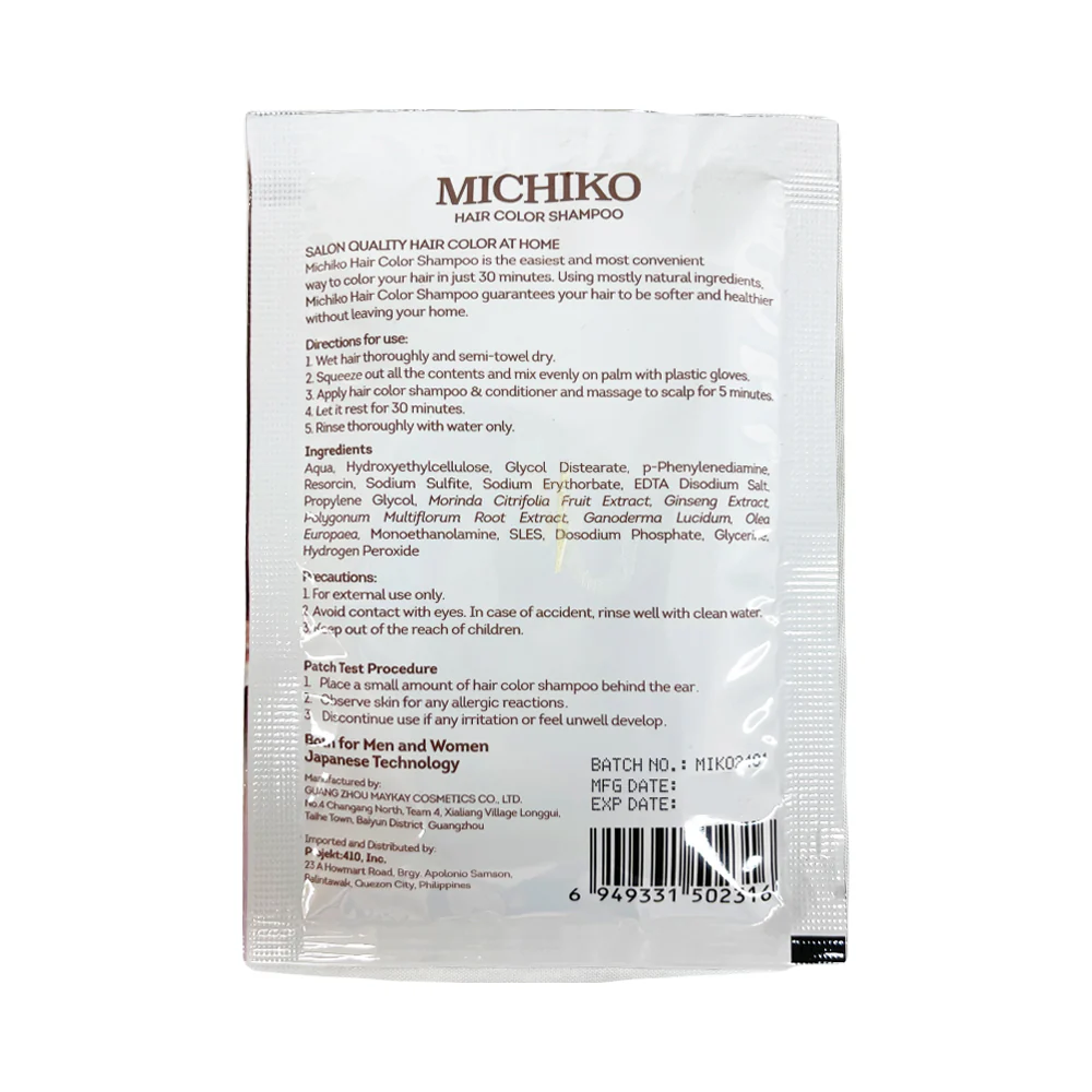 Michiko Hair Color Shampoo 30ml - Image 4
