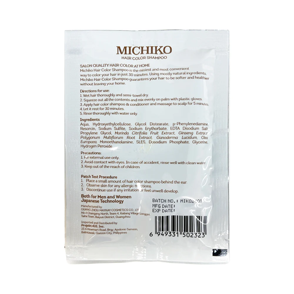 Michiko Hair Color Shampoo 30ml - Image 6