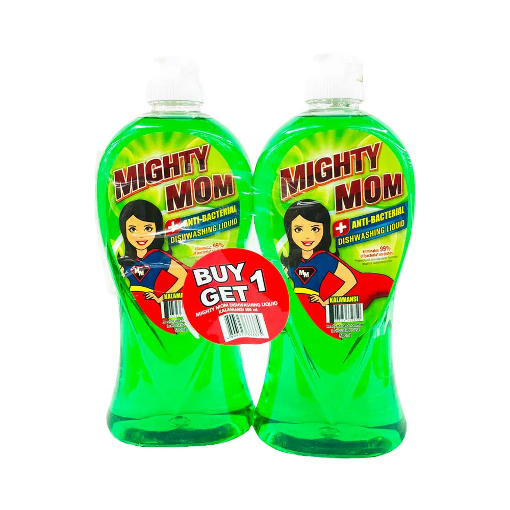 Mighty Mom Anti Bacterial  Dishwashing Liquid Kalamansi x 2's - Image 3