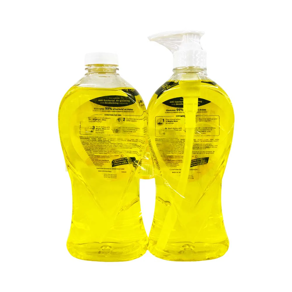 Mighty Mom Anti-Bacterial Dishwashing Liquid Lemon x 2's - Image 4