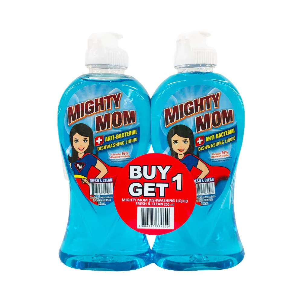 Mighty Mom Dishwashing Liquid Fresh And Clean x 2's