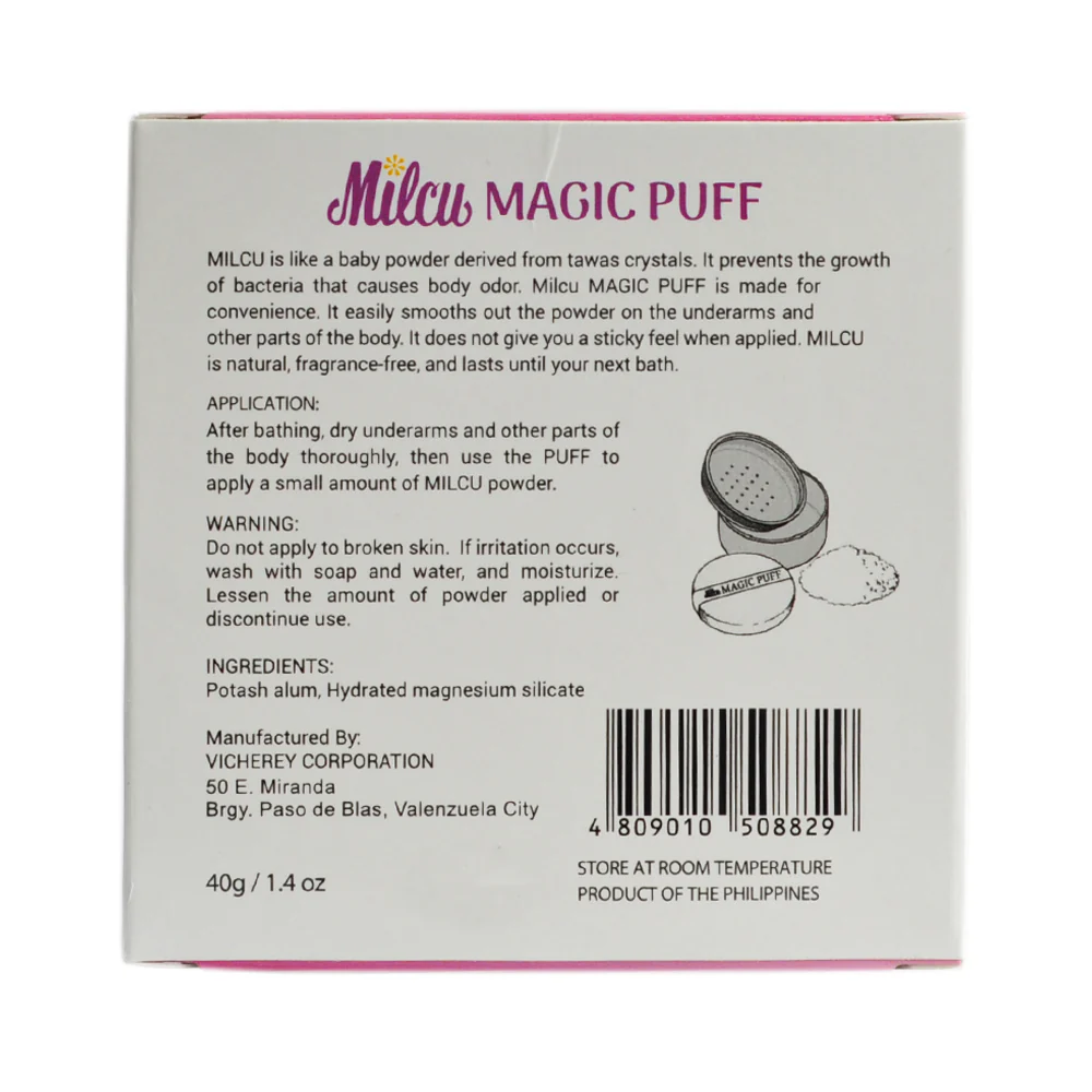 Milcu Magic Puff Underarm Deodorant Powder 40g - Image 2