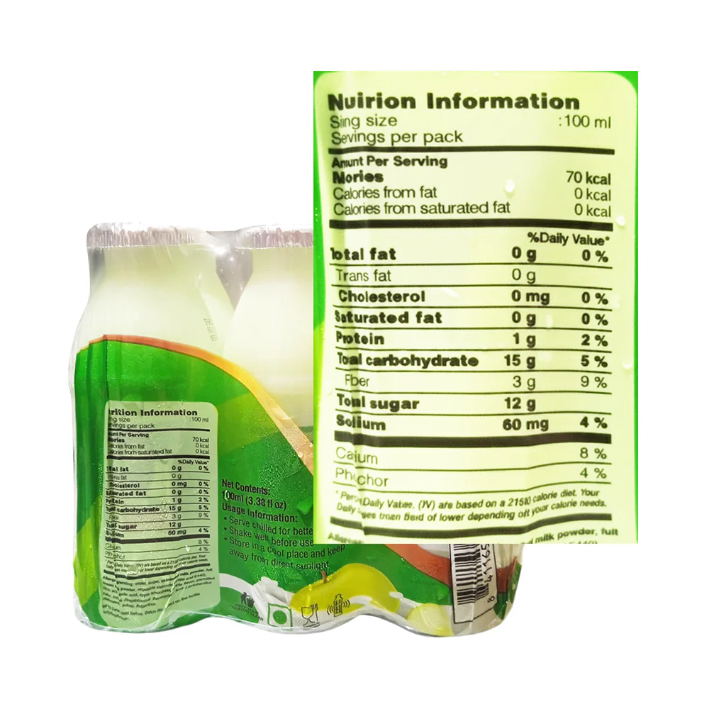Milk Man Yogurt Drink Green Apple 100ml x 6's - Image 2