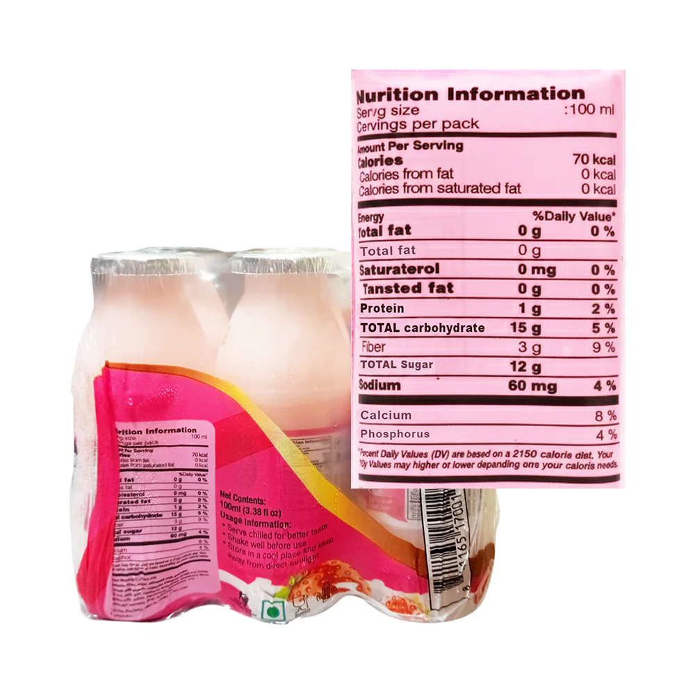 Milk Man Yogurt Drink Strawberry 100ml x 6's - Image 2