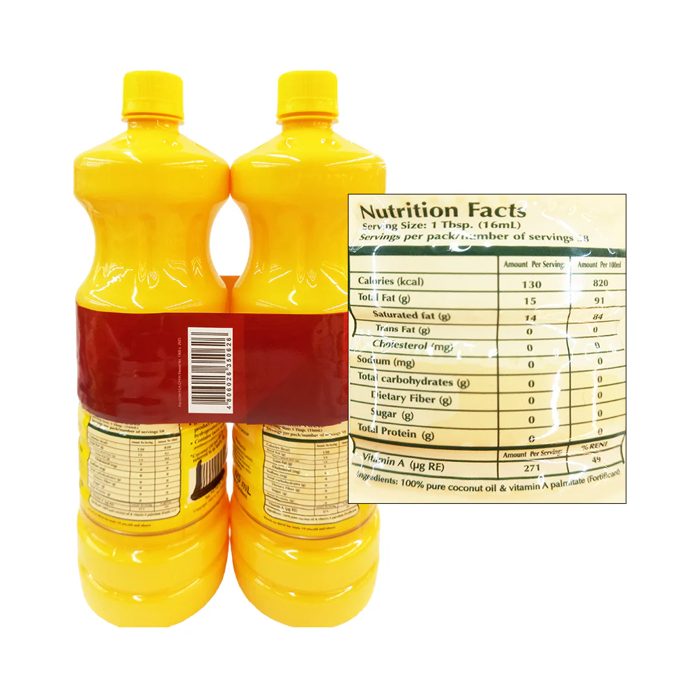 Minola Cooking Oil Petite Bottle Lauric 925ml x 2's - Image 2