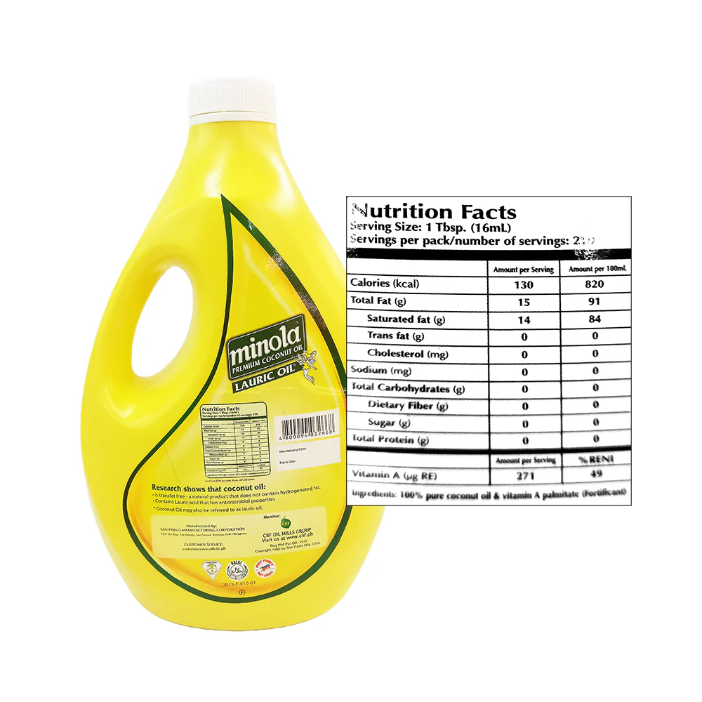 Minola Premium Coconut Oil Lauric 3.5L - Image 2