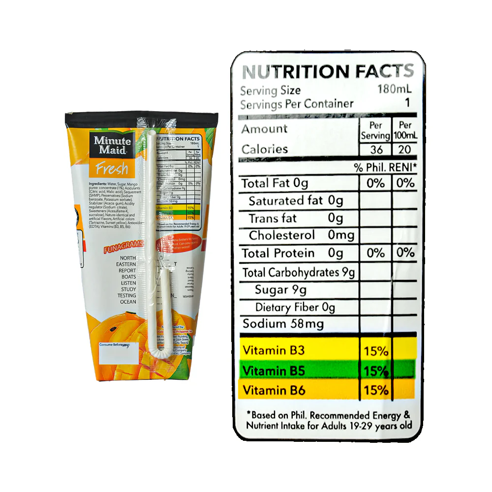 Minute Maid Fresh Juice Mango 180ml - Image 3