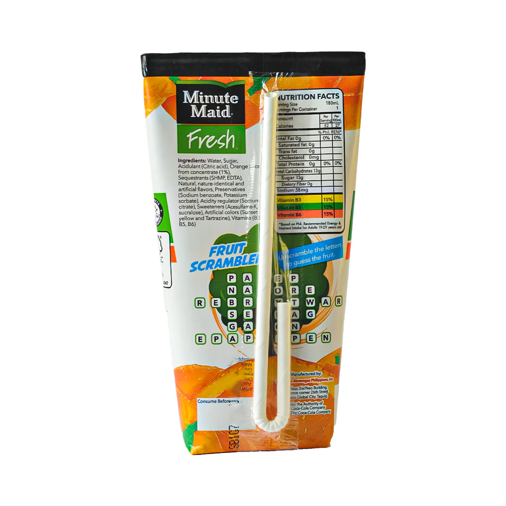 Minute Maid Fresh Juice Orange 180ml x 10's - Image 3
