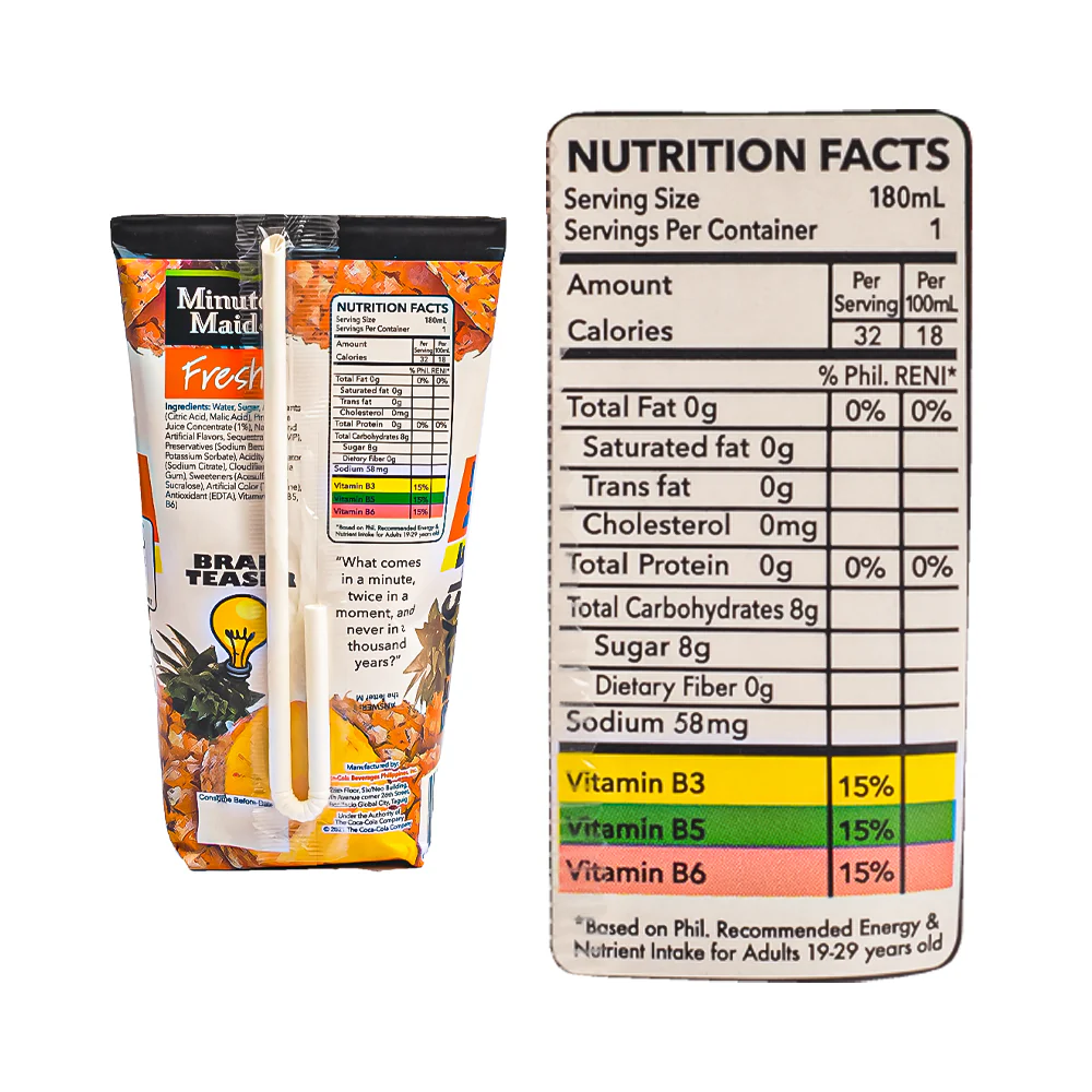 Minute Maid Fresh Juice Pineapple 180ml x 10's - Image 4
