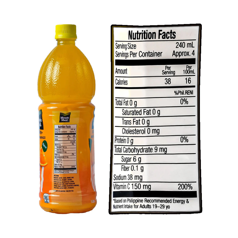 Minute Maid Pulpy Juice Mango Orange 1L - Image 3
