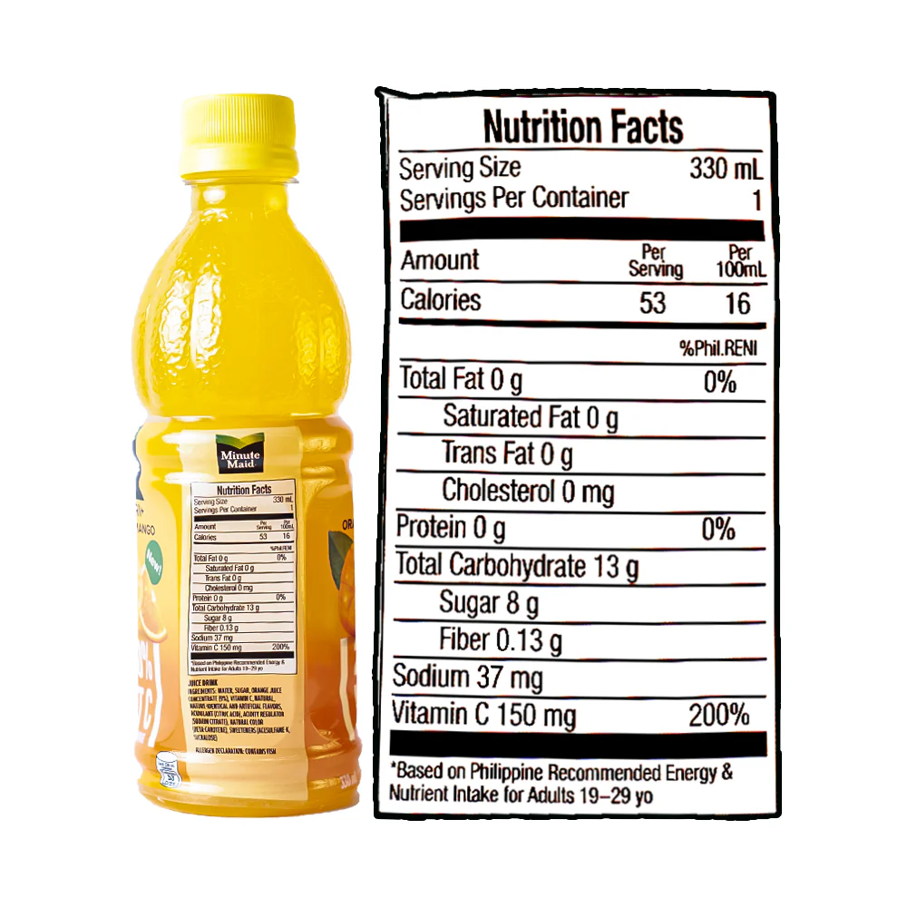 Minute Maid Pulpy Juice Mango Orange 330ml - Image 3