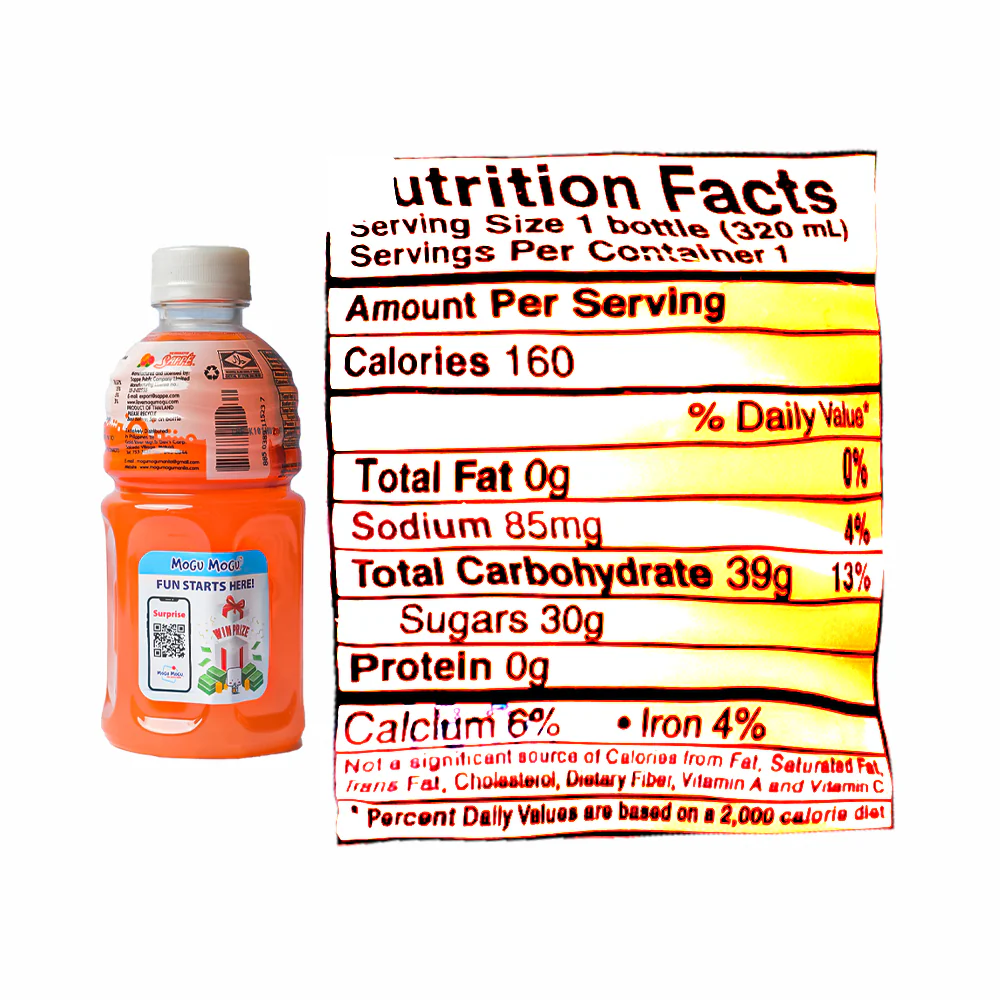 Mogu Mogu Juice Pomelo Grapefruit 320ml - Image 3