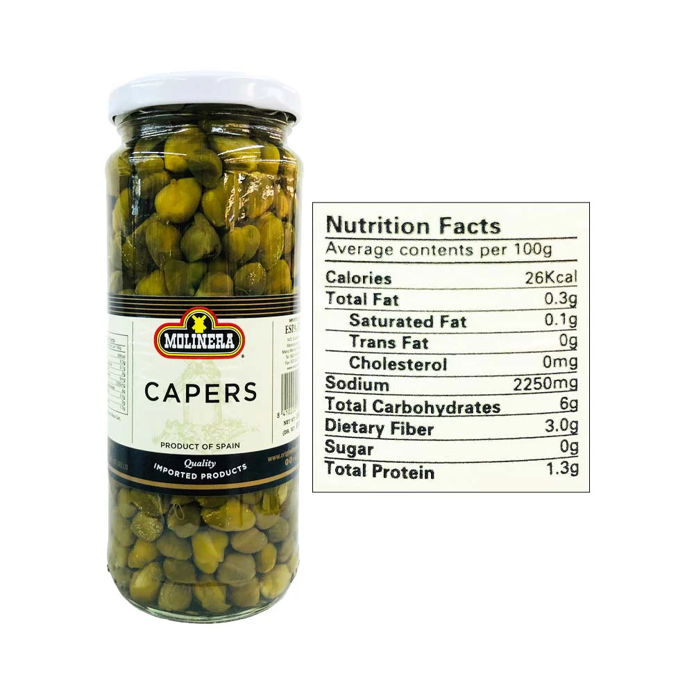 Molinera Capers In Vinegar 340g - Image 2