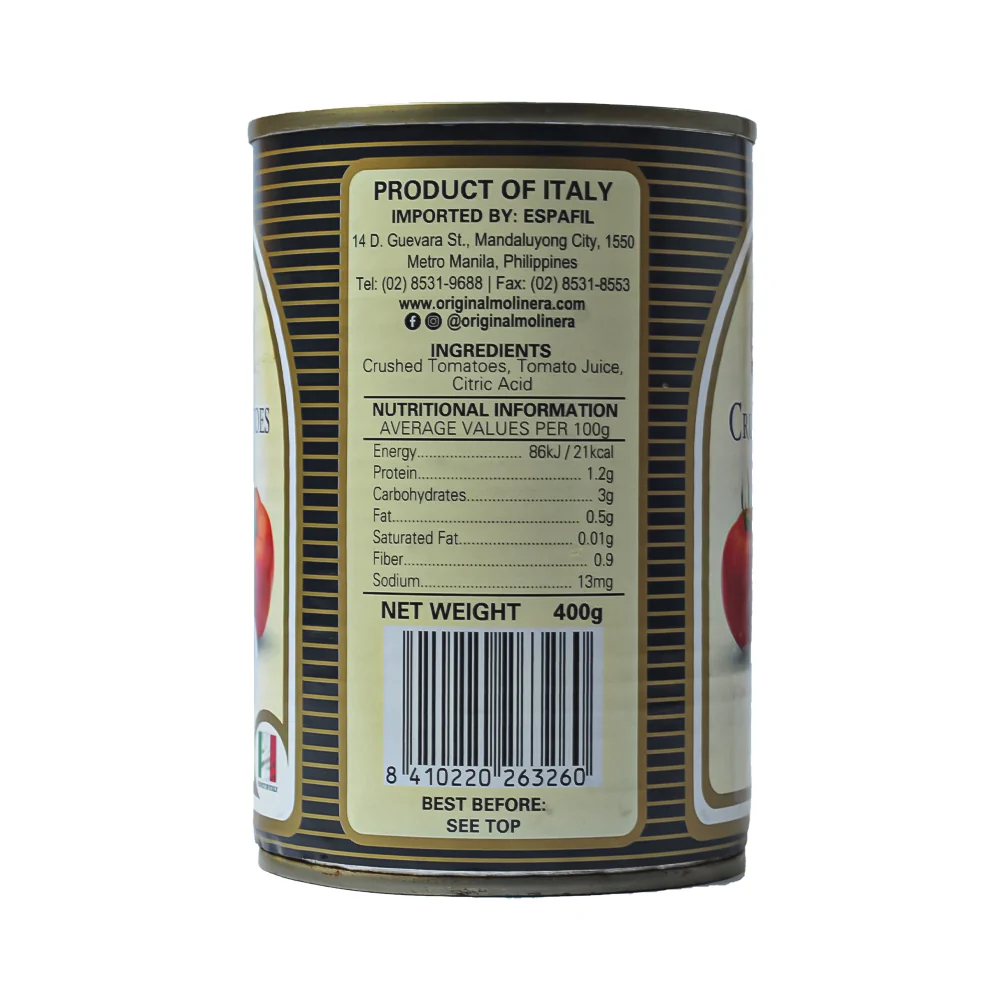 Molinera Crushed Tomatoes 400g - Image 2
