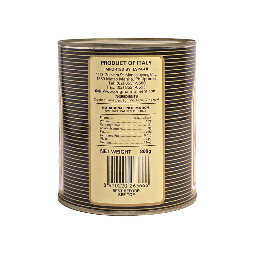 Molinera Crushed Tomatoes 800g - Image 2