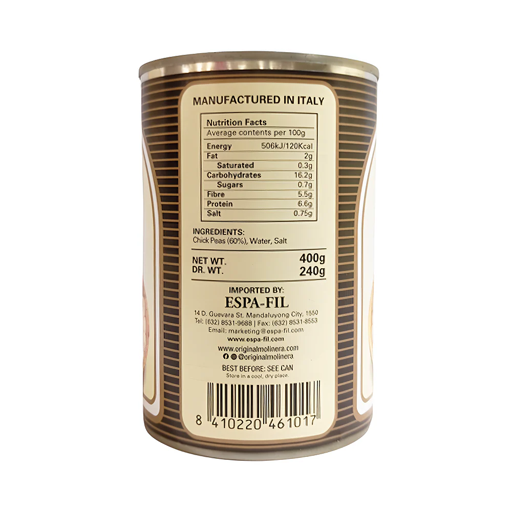 Molinera Natural Chick Peas 400g - Image 2