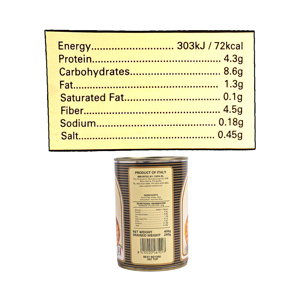 Molinera Natural Chick Peas 400g - Image 3