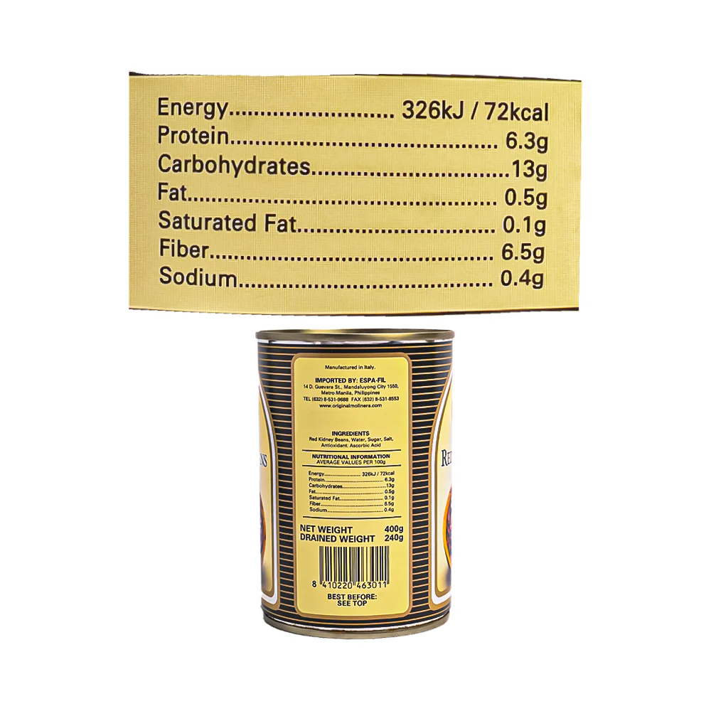 Molinera Natural Red Kidney Beans 400g - Image 3
