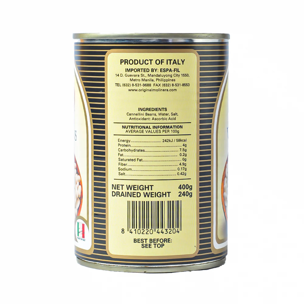 Molinera Natural White Beans 400g - Image 2