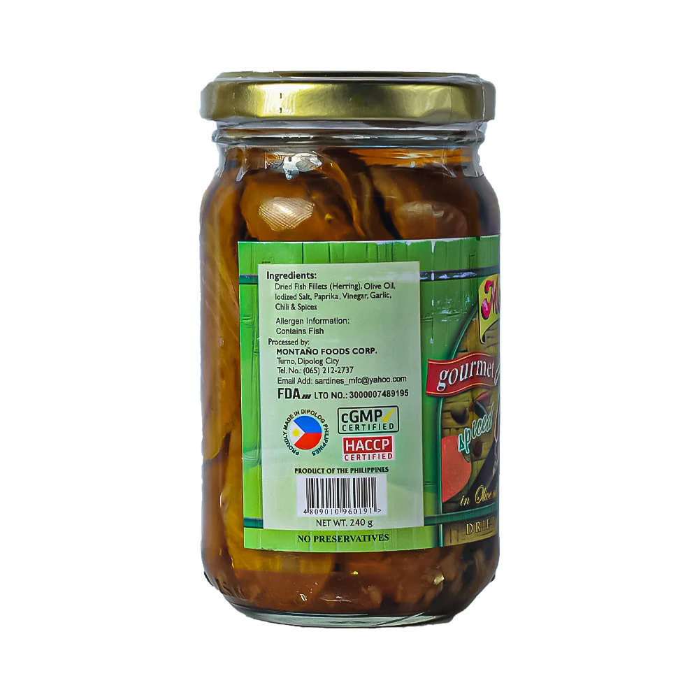 Montaño Spiced Tuyo in Olive Oil 240g - Image 2