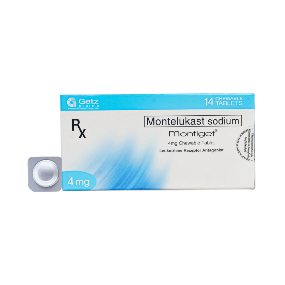 Montelukast Sodium 4mg Tablet (Montiget) 1's - Image 2