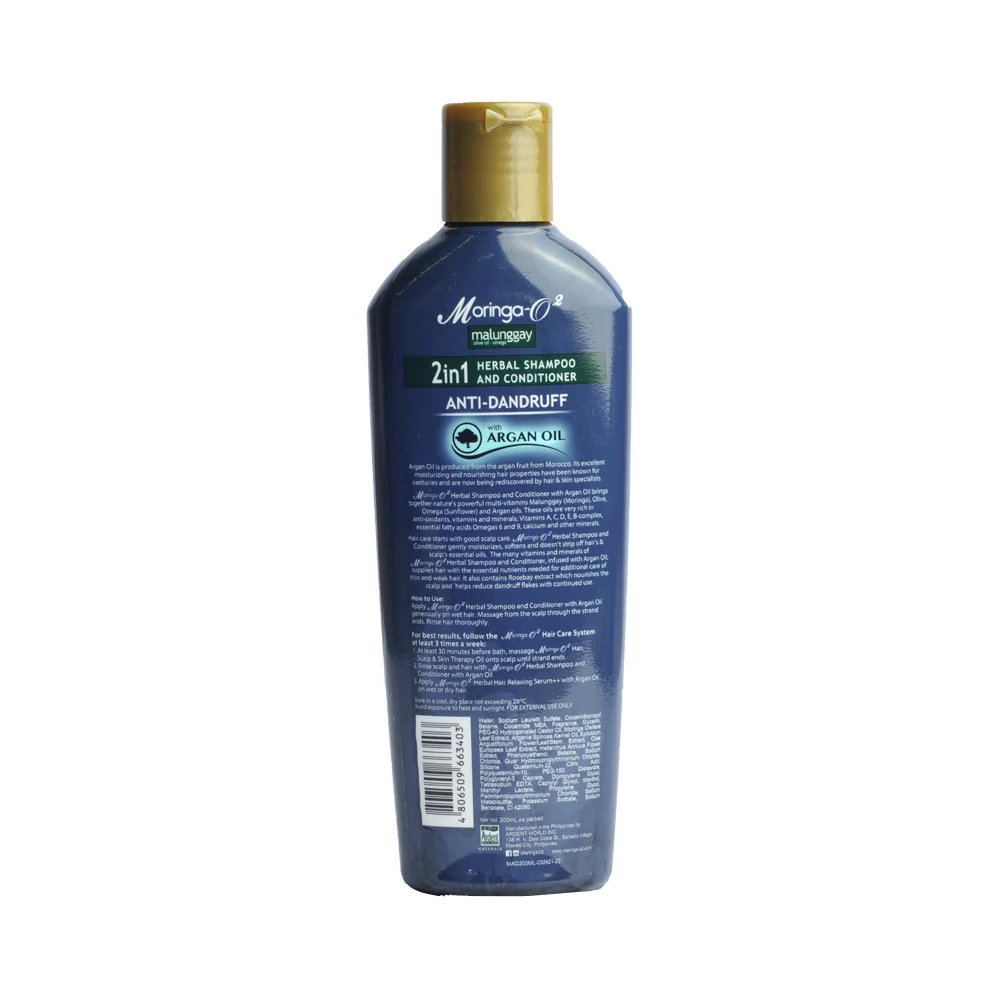 Moringa-O2 Anti-Dandruff 2-in-1 Shampoo And Conditioner 200ml - Image 2