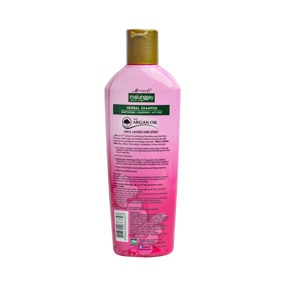 Moringa-O2 Anti-Frizz Shampoo With Argan Oil 200ml - Image 2