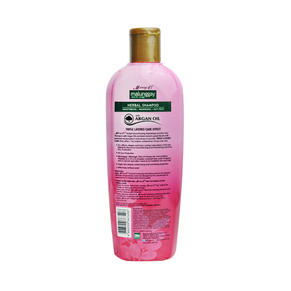 Moringa-O2 Anti-Frizz Shampoo With Argan Oil 350ml - Image 2