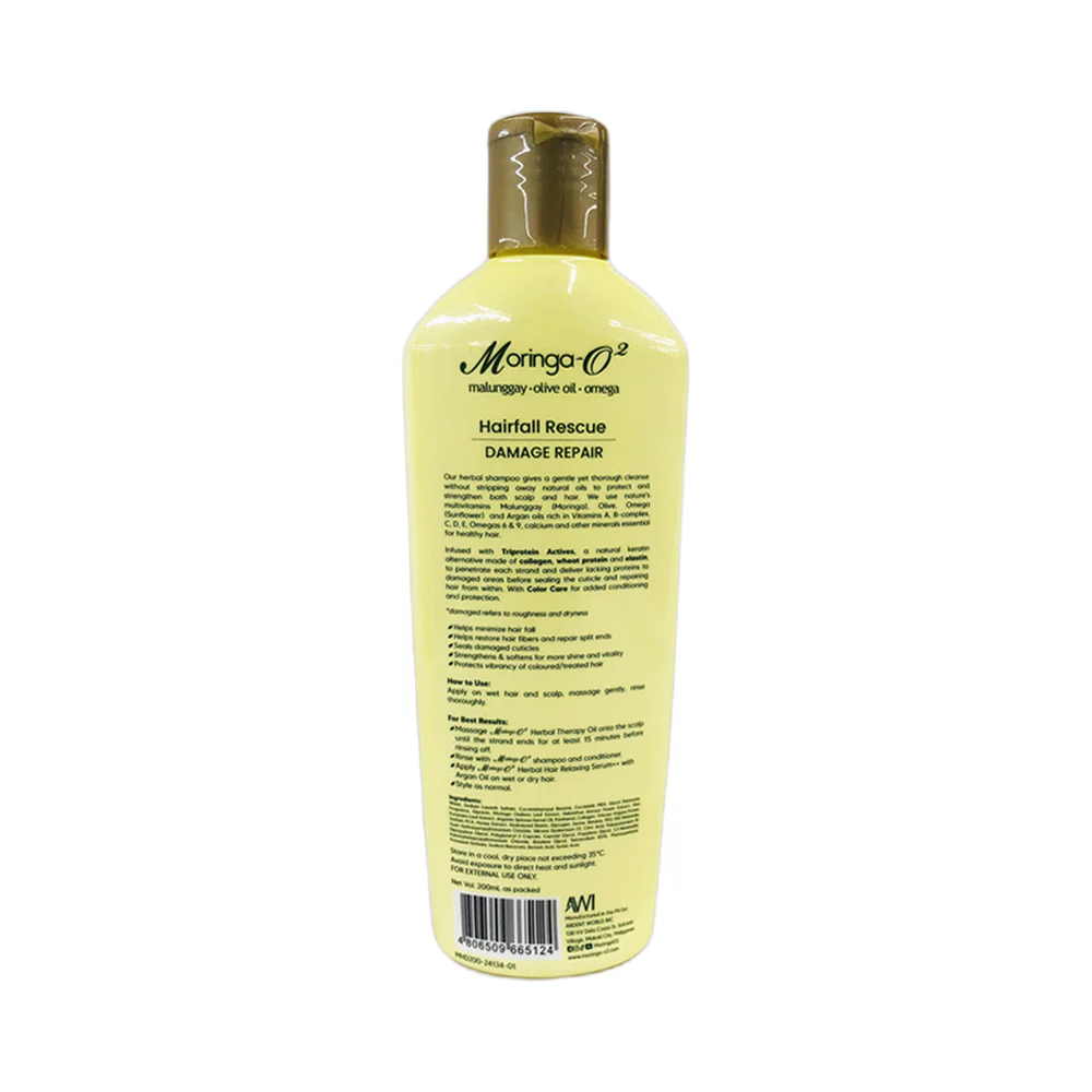Moringa O2 Malunggay Herbal Shampoo With Argan Oil Damage Repair - Image 2