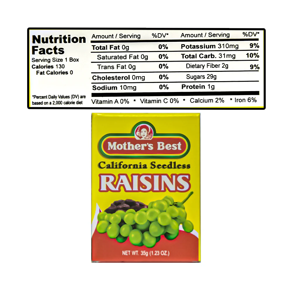 Mother's Best California Seedless Raisins 35g - Image 2