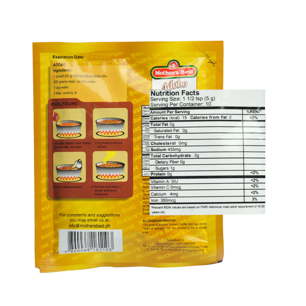 Mother's Best Mixes Adobo (Savory Sauce) 50g - Image 2