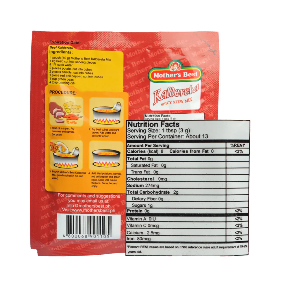 Mothers Best Mixes Spicy Stew (Kaldereta) 40g - Image 2