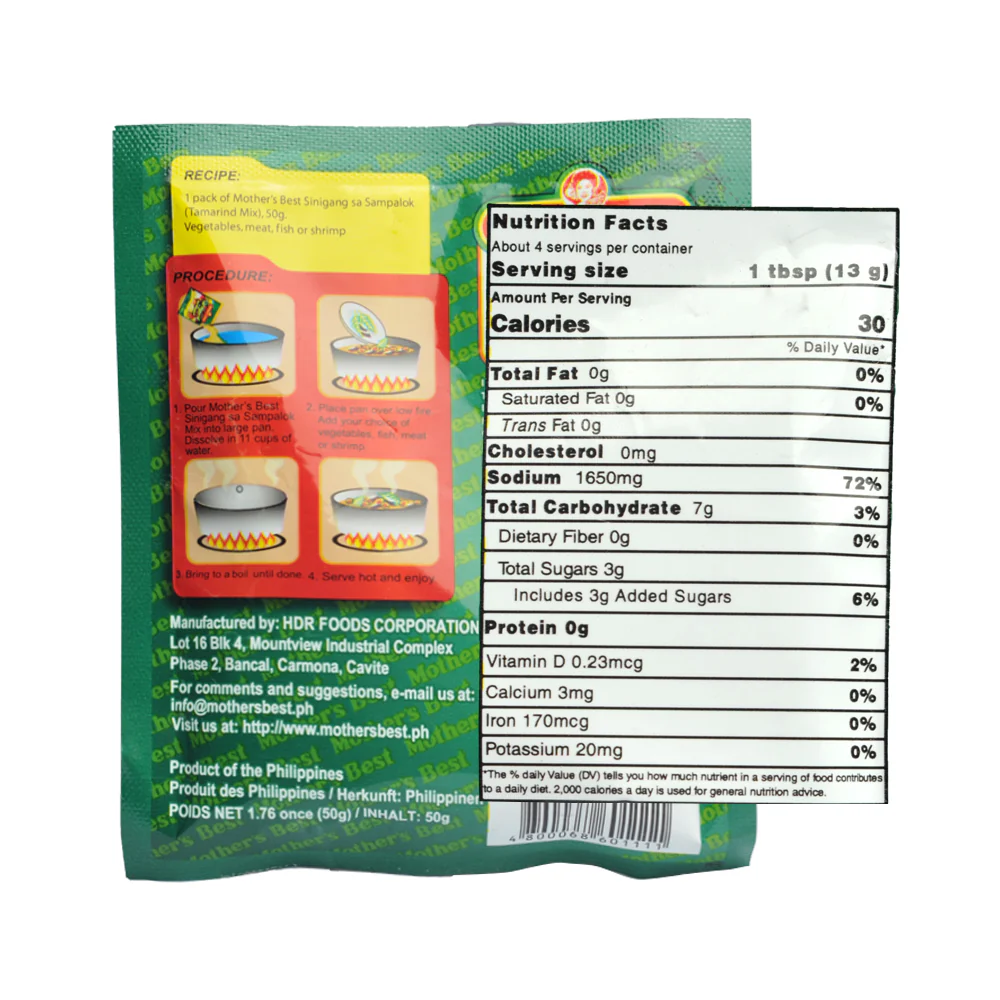 Mother's Best Mixes Tamarind (Sinigang sa Sampalok) 50g - Image 2