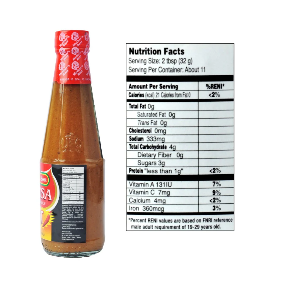 Mother's Best Sarsa Lechon Sauce Chili Hot 340g (12oz) - Image 2