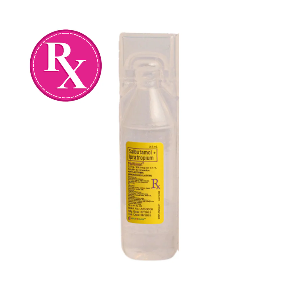 Multivent Salbutamol 2.5mg/500mcg Nebule 2.5ml