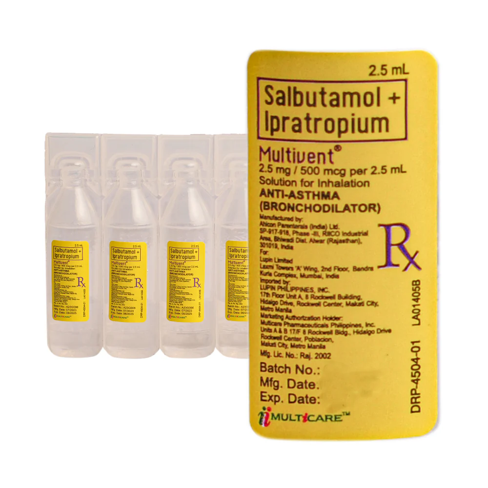 Multivent Salbutamol 2.5mg/500mcg Nebule 2.5ml - Image 3