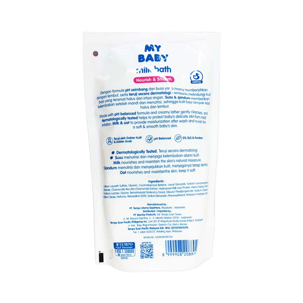 My Baby Milk Bath Sweet Floral Nourish And Smooth Refill 400ml - Image 2