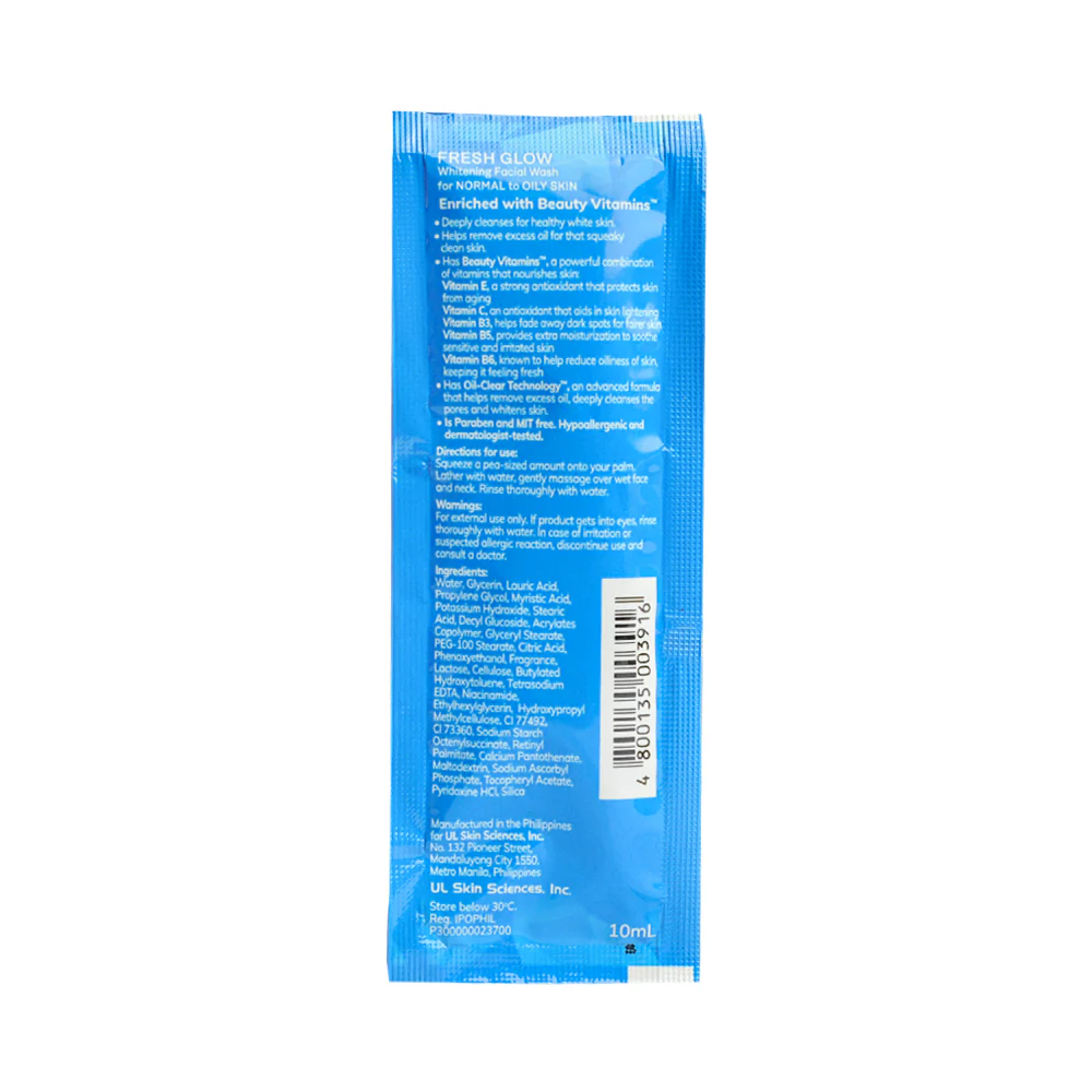 Myra Fresh Glow Whitening Facial Wash 10ml - Image 2