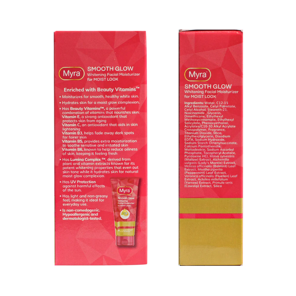 Myra Smooth Glow Whitening Facial Moisturizer 40ml - Image 2