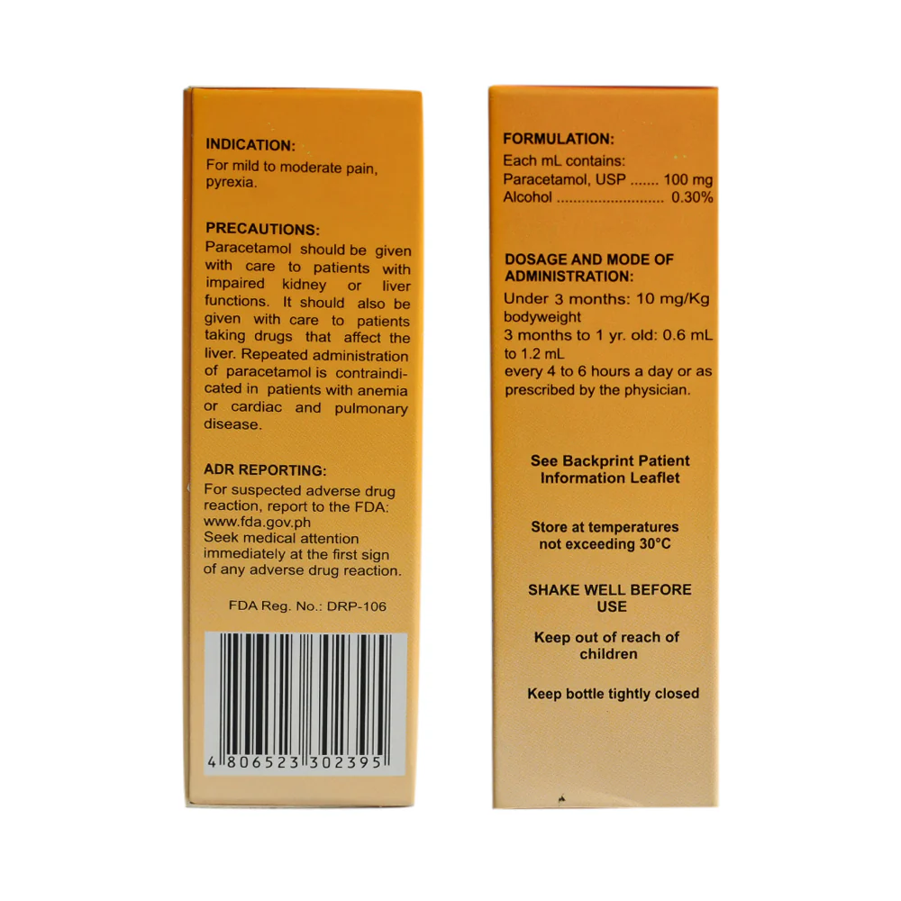 Myremol Paracetamol 100mg/ml Oral Drops 15ml - Image 2