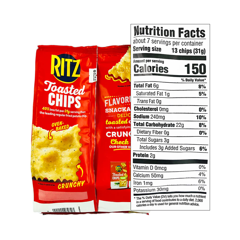 Nabisco Ritz Toasted Chips 229g (8.1oz) - Image 2