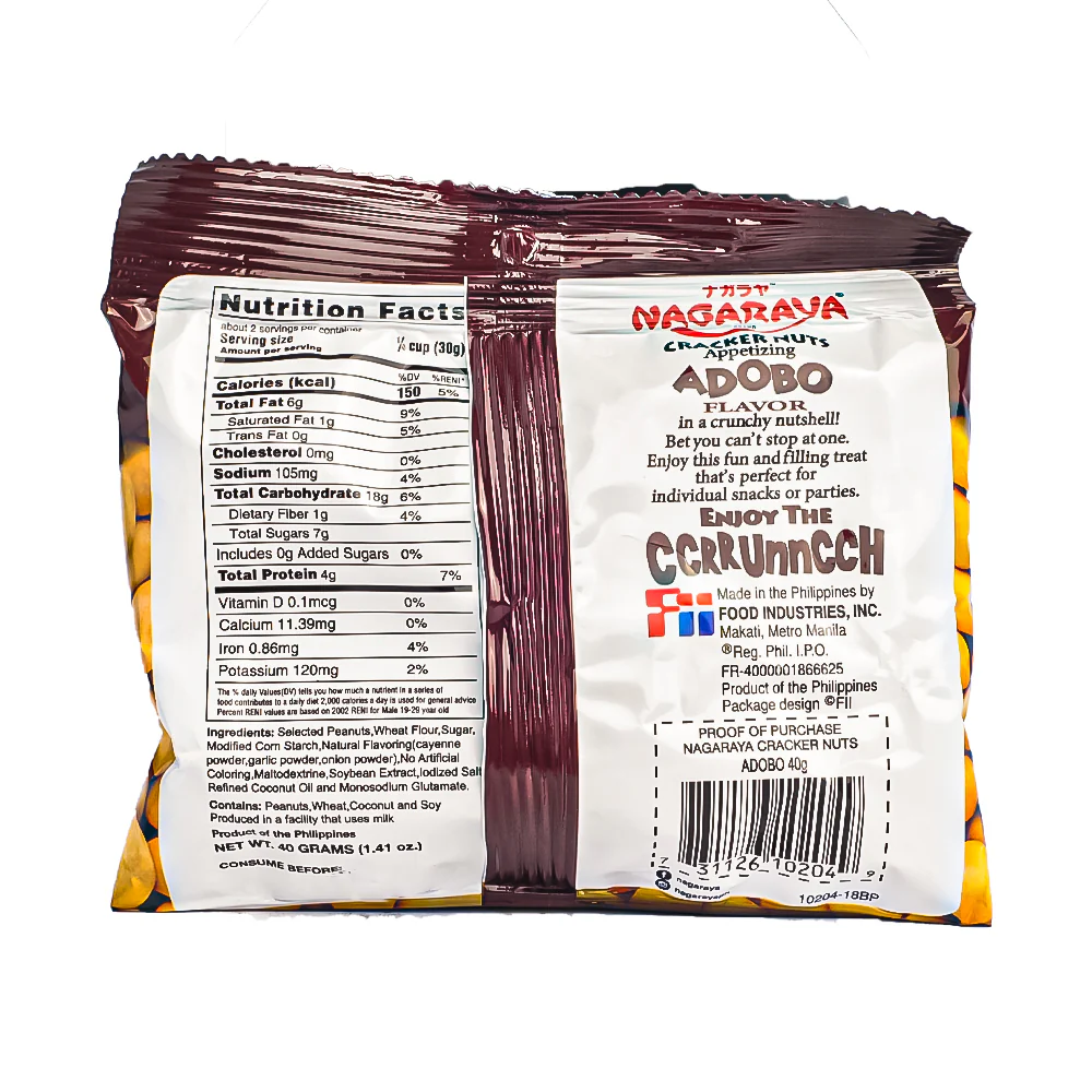Nagaraya Cracker Nuts Adobo 40g - Image 2