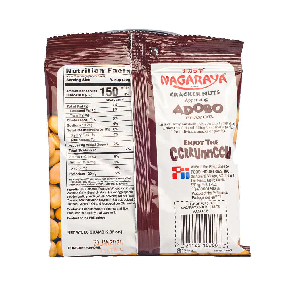 Nagaraya Cracker Nuts Adobo 80g - Image 2