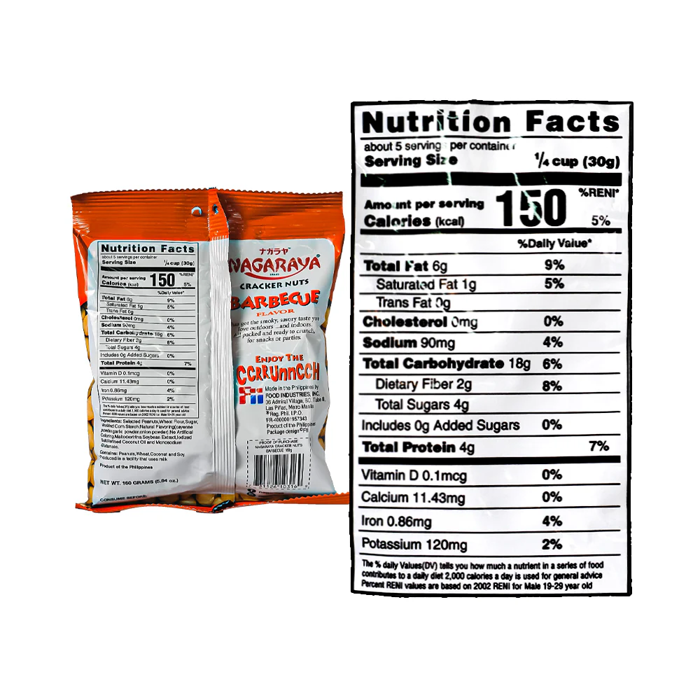 Nagaraya Cracker Nuts BBQ 160g - Image 3