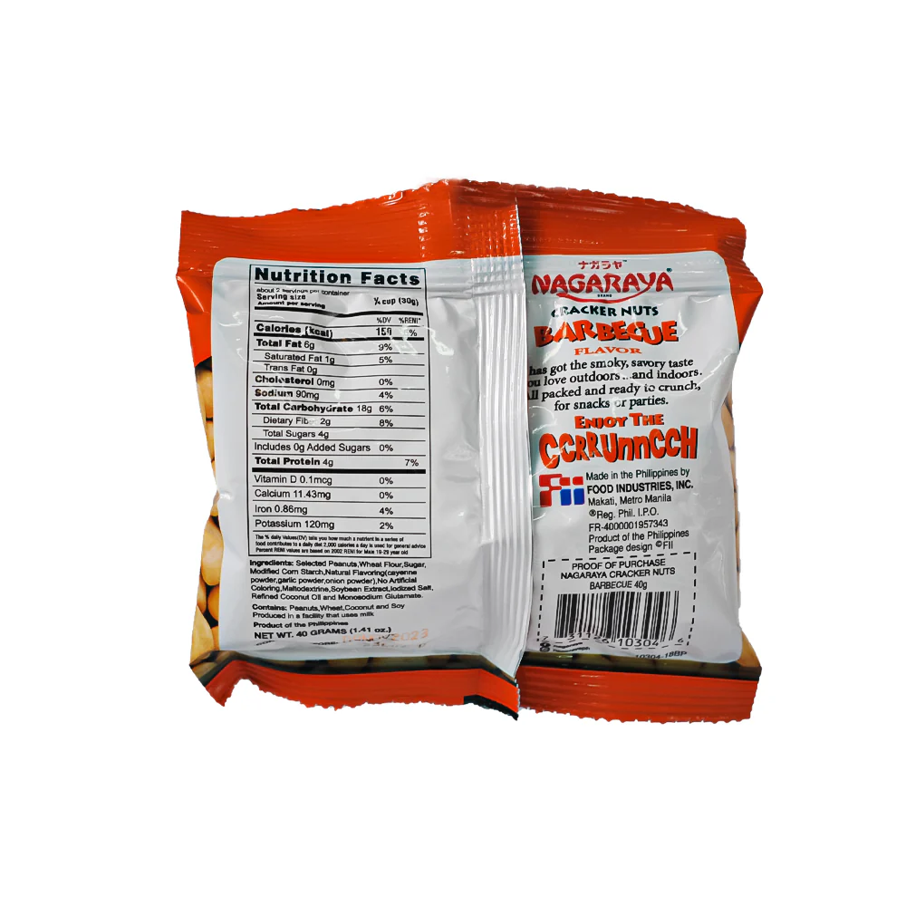 Nagaraya Cracker Nuts BBQ 40g - Image 2