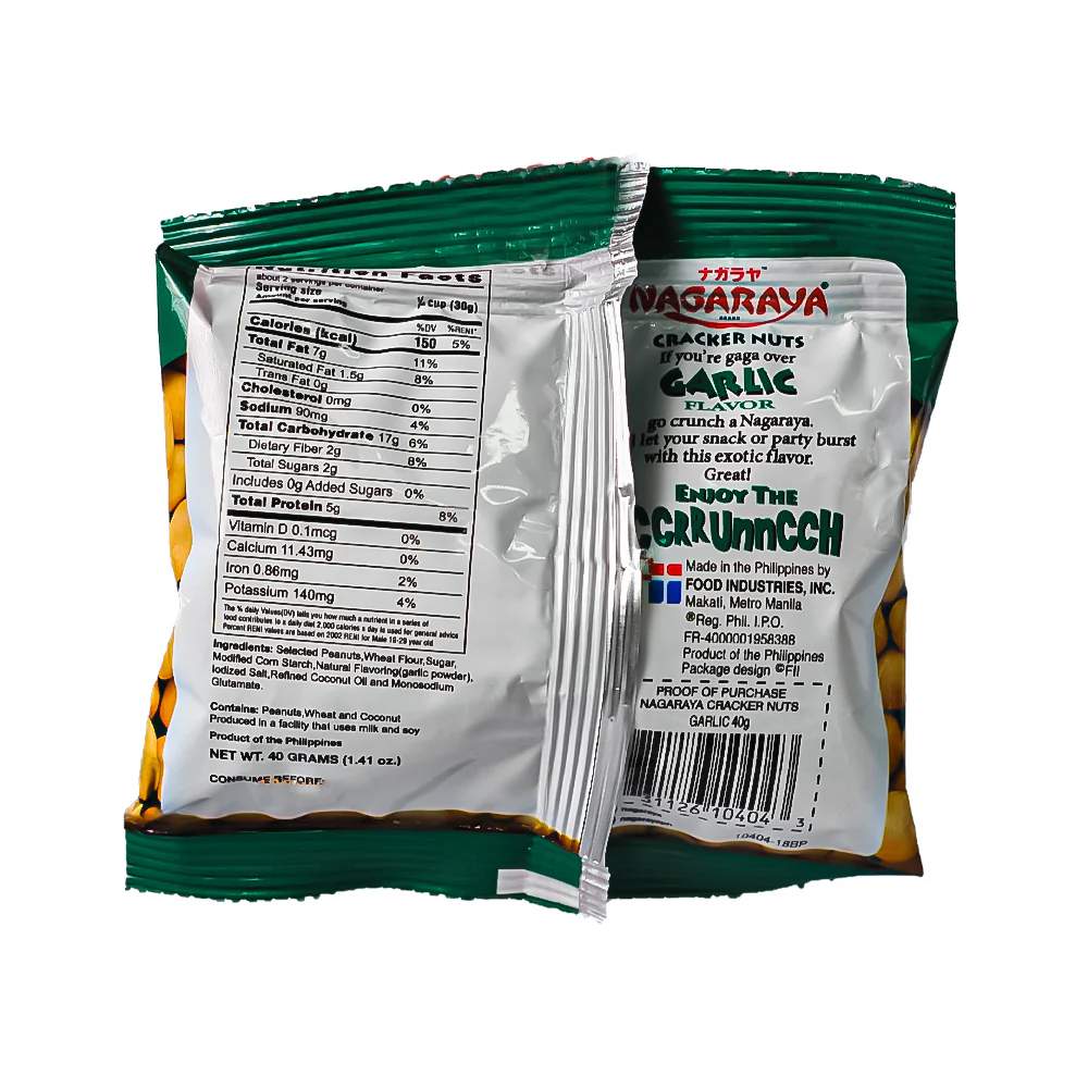 Nagaraya Cracker Nuts Garlic 40g - Image 2