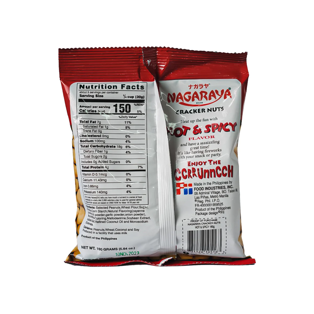 Nagaraya Cracker Nuts Hot And Spicy 160g - Image 2