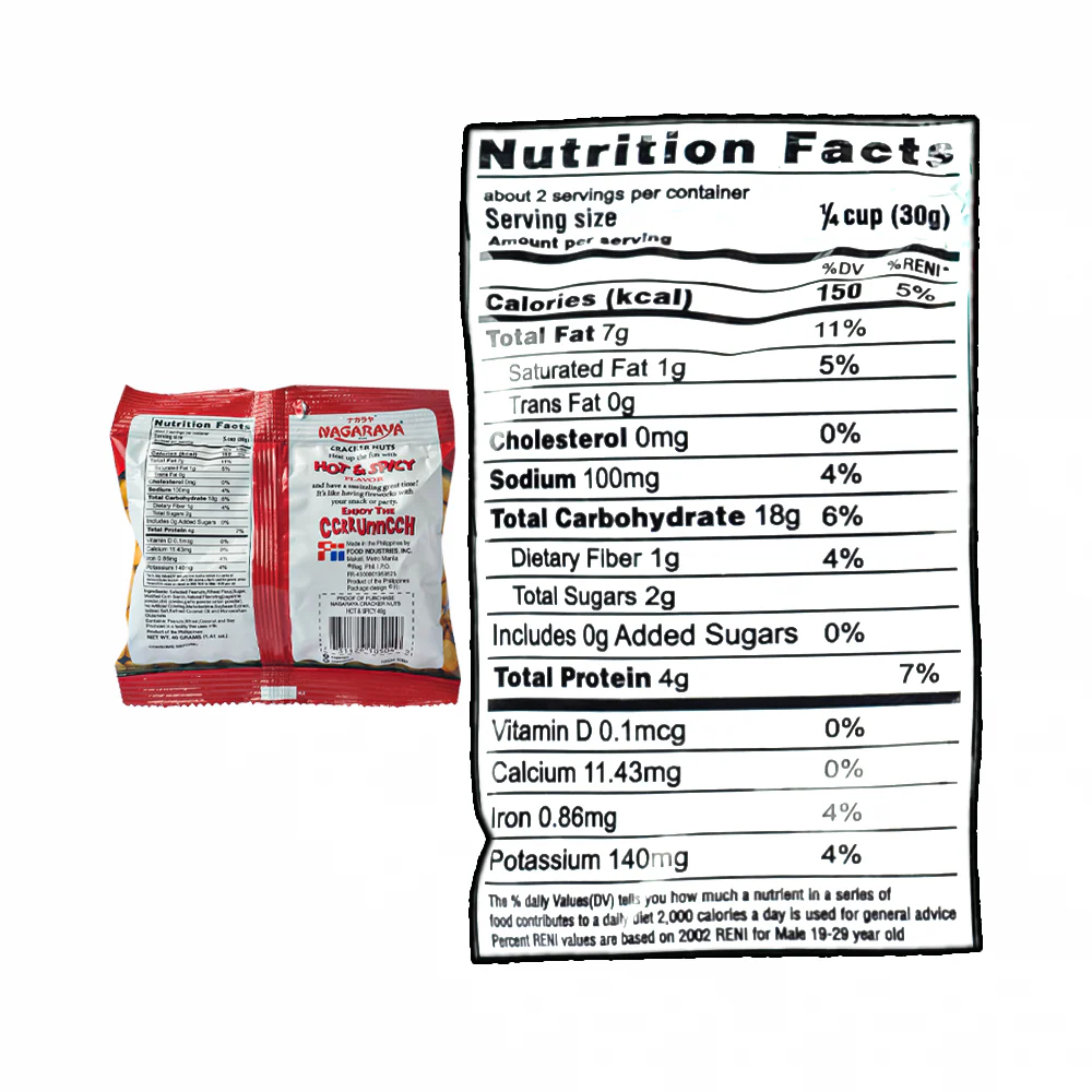 Nagaraya Cracker Nuts Hot And Spicy 40g - Image 3