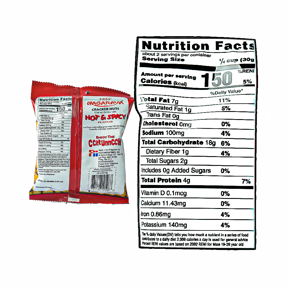 Nagaraya Cracker Nuts Hot And Spicy 80g - Image 3